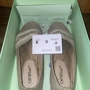 Authentic Off White Beige Canvas Shoes